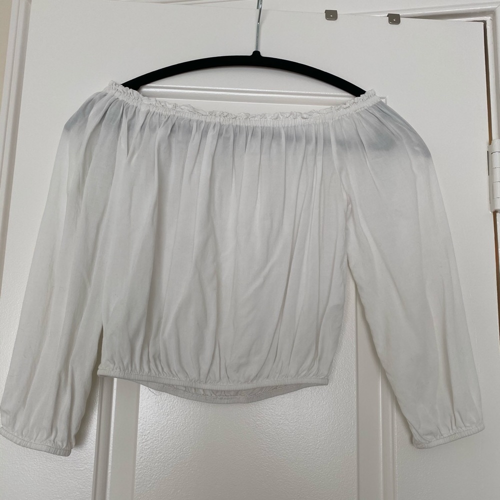 White Off-the-Shoulder top.